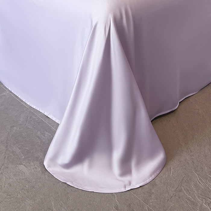 91家纺网 家纺一手货源 找家纺 置顶家纺 2025新款双面水洗天丝四件套-花不尽 花不尽-香芋紫