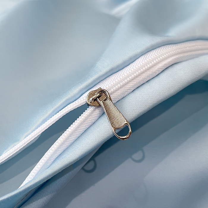 91家纺网 家纺一手货源 找家纺 置顶家纺 2025新款双面水洗天丝四件套-花不尽 花不尽-天蓝