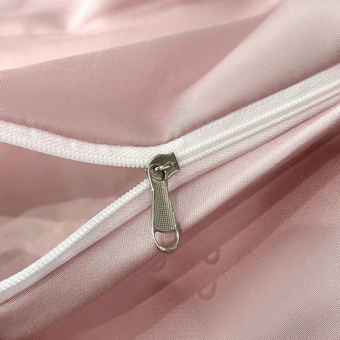 91家纺网 家纺一手货源 找家纺 置顶家纺 2025新款双面水洗天丝四件套-花不尽 花不尽-浅豆沙