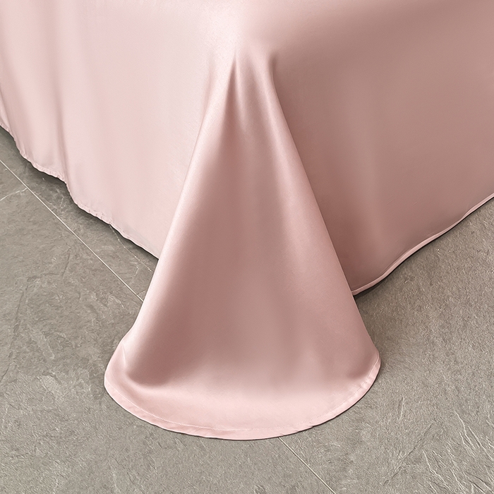 91家纺网 家纺一手货源 找家纺 置顶家纺 2025新款双面水洗天丝四件套-花不尽 花不尽-浅豆沙