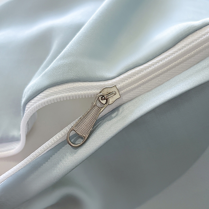 91家纺网 家纺一手货源 找家纺 置顶家纺 2025新款双面水洗天丝四件套-花不尽 花不尽-白+蓝