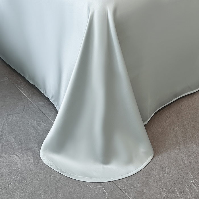 91家纺网 家纺一手货源 找家纺 置顶家纺 2025新款双面水洗天丝四件套-花不尽 花不尽-繁星蓝