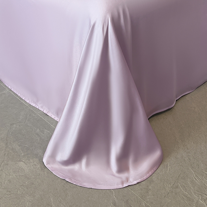 91家纺网 家纺一手货源 找家纺 置顶家纺 2025新款双面水洗天丝四件套-花不尽 花不尽-白+香芋紫