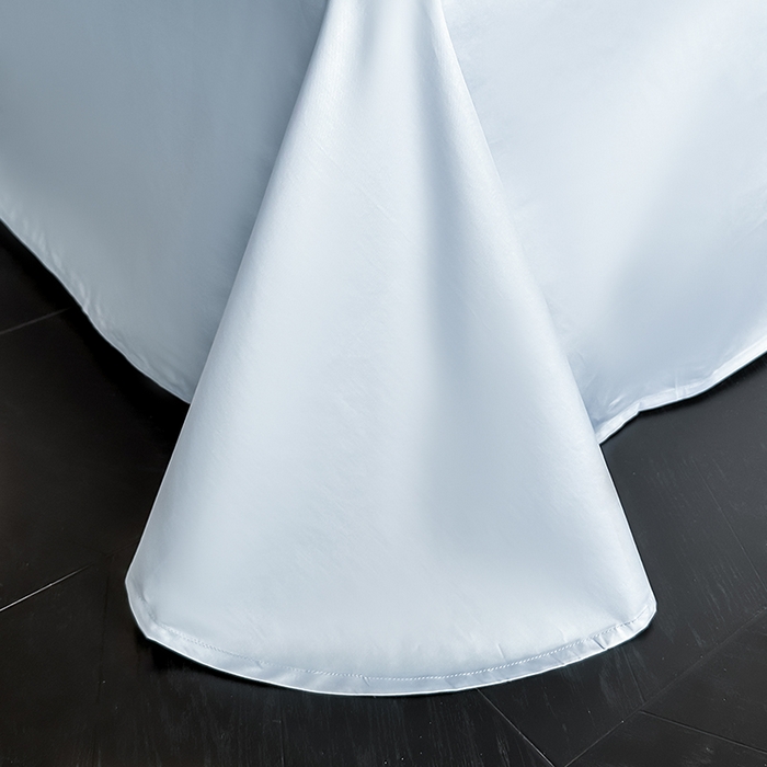 91家纺网 家纺一手货源 找家纺 置顶家纺 2025新款波点双面水洗天丝四件套 波点-浅蓝