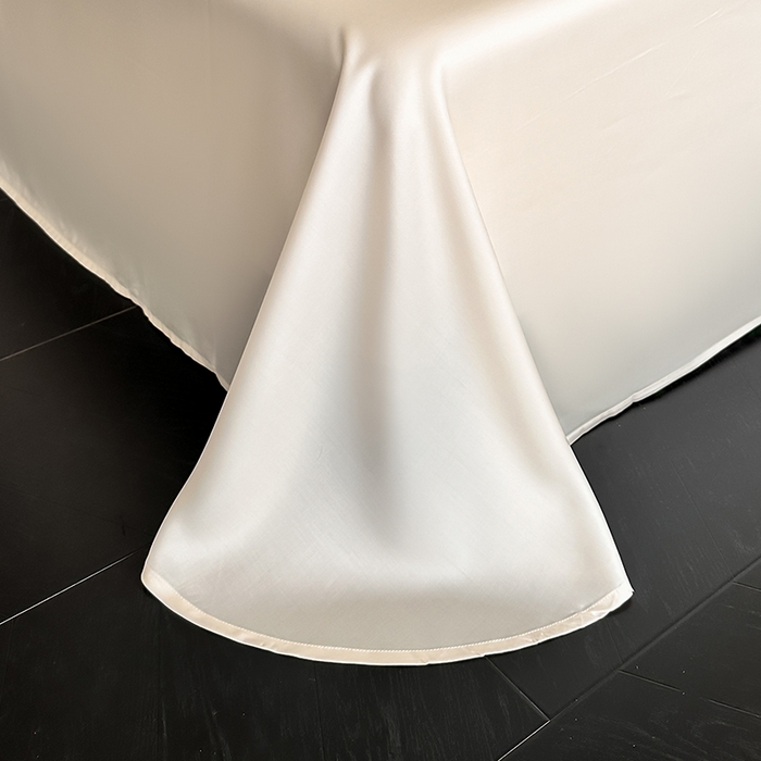 91家纺网 家纺一手货源 找家纺 置顶家纺 2025新款波点双面水洗天丝四件套 波点-奶昔白