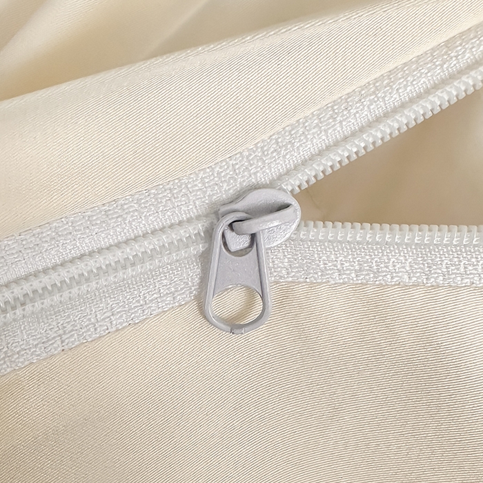 91家纺网 家纺一手货源 找家纺 置顶家纺 2025新款波点双面水洗天丝四件套 波点-奶昔白