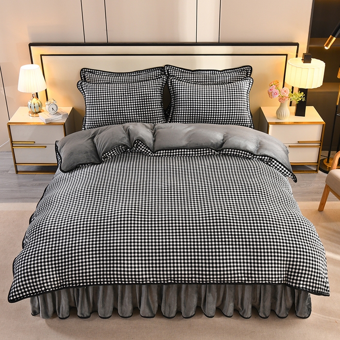 91家纺网 家纺一手货源 找家纺 （总）2025新款高克重8斤金貂绒牛奶绒四件套