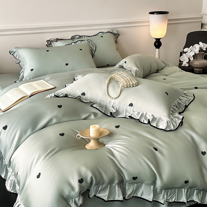 91家纺网 家纺一手货源 找家纺 （总）置顶家纺 2025新款初心蝴蝶结水洗天丝印花四件套