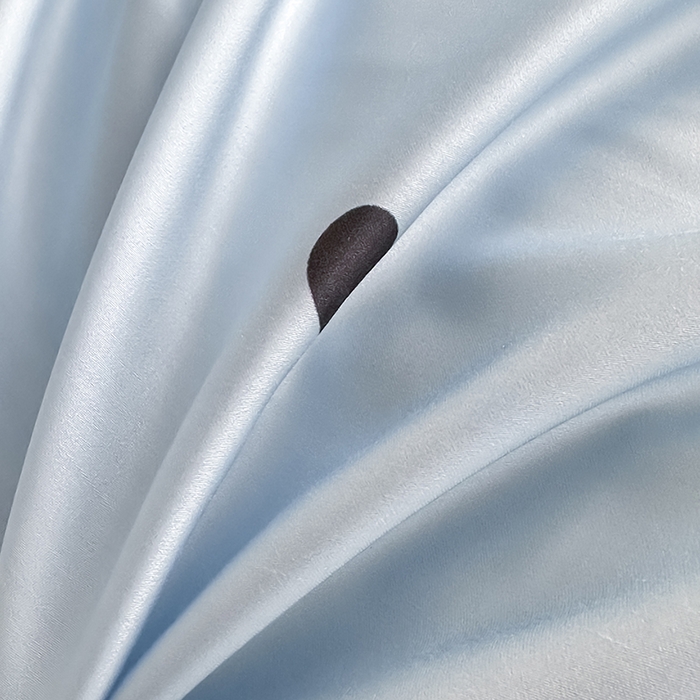 91家纺网 家纺一手货源 找家纺 置顶家纺 2025新款初心蝴蝶结水洗天丝印花四件套 初心-浅蓝