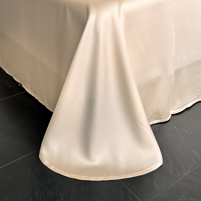 91家纺网 家纺一手货源 找家纺 置顶家纺 2025新款初心蝴蝶结水洗天丝印花四件套 初心-咖色