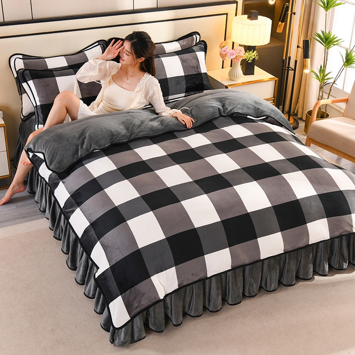 91家纺网 家纺一手货源 找家纺 （总）2025新款高克重8斤金貂绒牛奶绒四件套