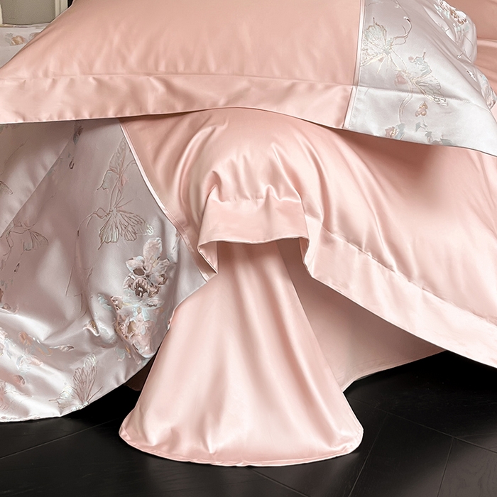 91家纺网 家纺一手货源 找家纺 （总）置顶家纺 2025新款国色天香新中式全棉刺绣拼接四件套