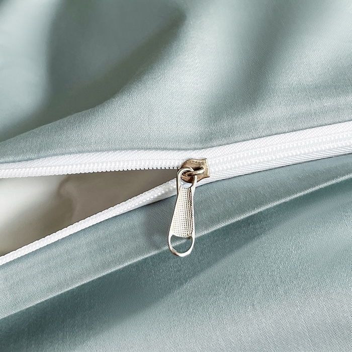 91家纺网 家纺一手货源 找家纺 置顶家纺 2025新款国色天香新中式全棉刺绣拼接四件套 烟雨江南-月影蓝