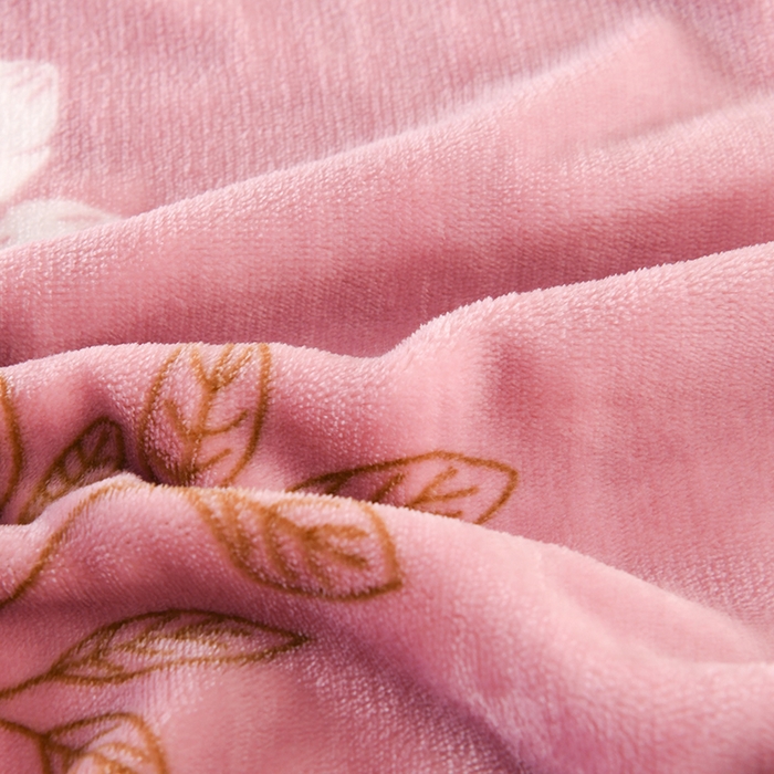 91家纺网 家纺一手货源 找家纺 2025新款高克重8斤金貂绒牛奶绒四件套 花香四溢-粉