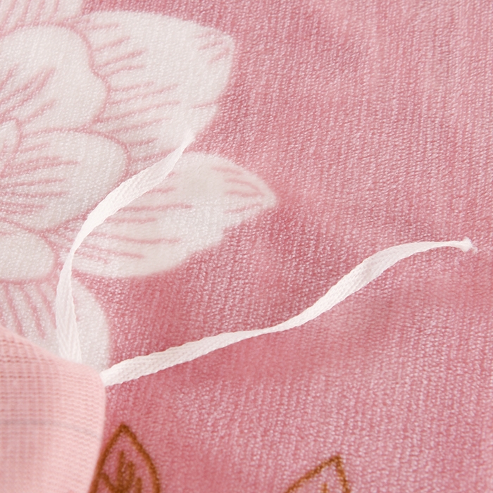 91家纺网 家纺一手货源 找家纺 2025新款高克重8斤金貂绒牛奶绒四件套 花香四溢-粉