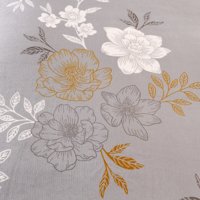 91家纺网 家纺一手货源 找家纺 2025新款高克重8斤金貂绒牛奶绒四件套 花香四溢-灰