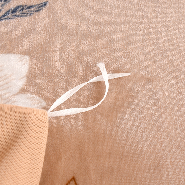 91家纺网 家纺一手货源 找家纺 2025新款高克重8斤金貂绒牛奶绒四件套 花香四溢-咖