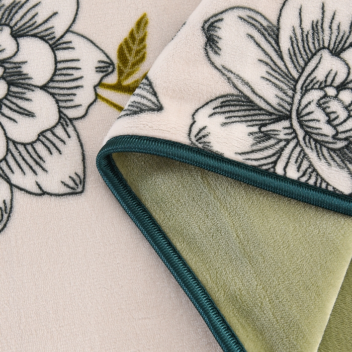 91家纺网 家纺一手货源 找家纺 2025新款高克重8斤金貂绒牛奶绒四件套 花香四溢-绿