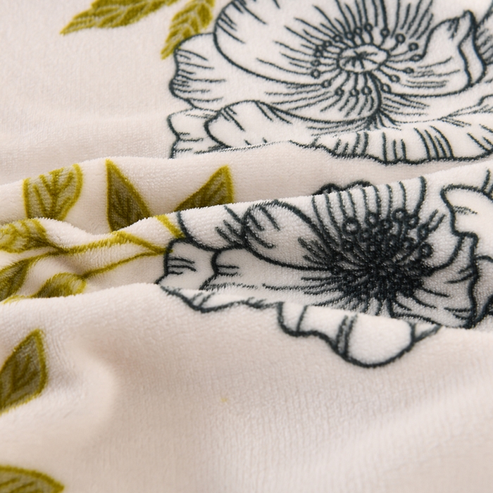 91家纺网 家纺一手货源 找家纺 2025新款高克重8斤金貂绒牛奶绒四件套 花香四溢-绿