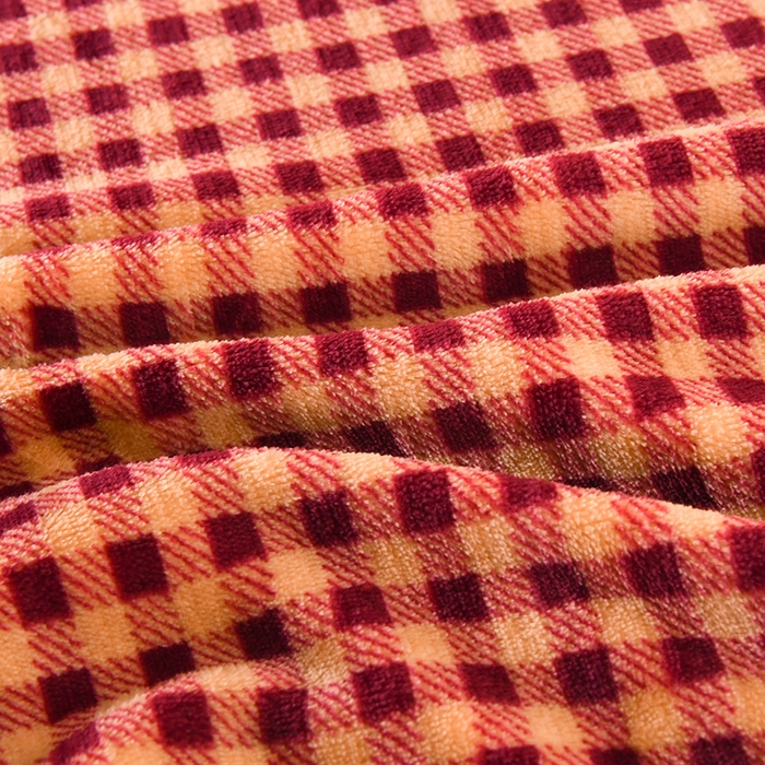 91家纺网 家纺一手货源 找家纺 2025新款高克重8斤金貂绒牛奶绒四件套 小格-橙