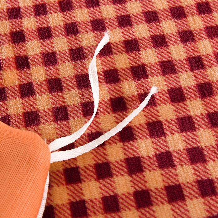 91家纺网 家纺一手货源 找家纺 2025新款高克重8斤金貂绒牛奶绒四件套 小格-橙