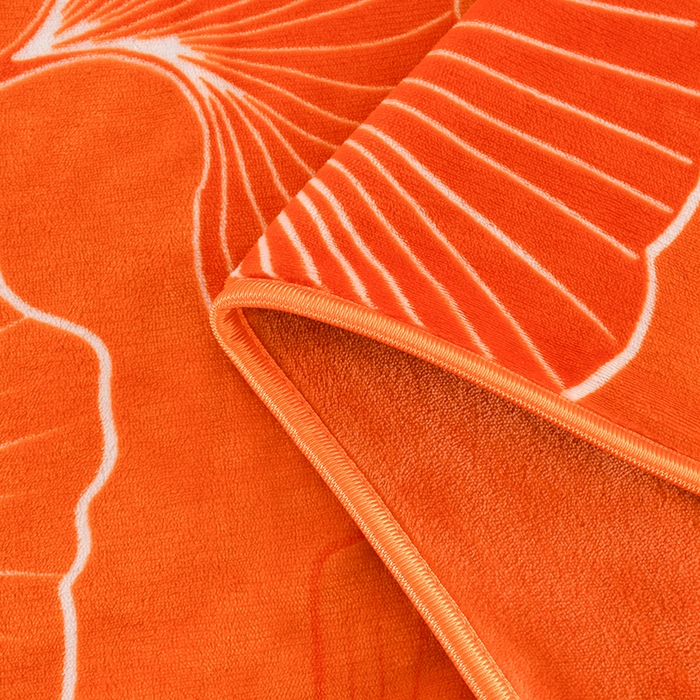 91家纺网 家纺一手货源 找家纺 2025新款高克重8斤金貂绒牛奶绒四件套 银杏叶-橘