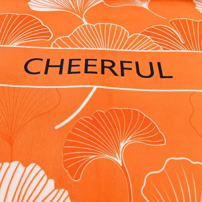 91家纺网 家纺一手货源 找家纺 2025新款高克重8斤金貂绒牛奶绒四件套 银杏叶-橘