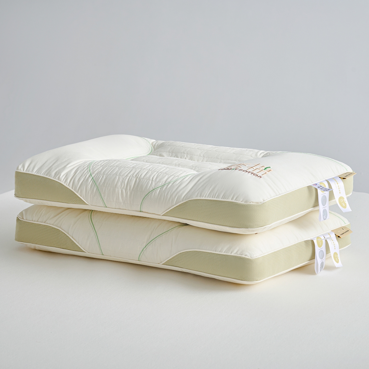 91家纺网 家纺一手货源 找家纺 （总）鼎晟纺 2025新款全棉森棉立体护颈枕枕头枕芯-风格二