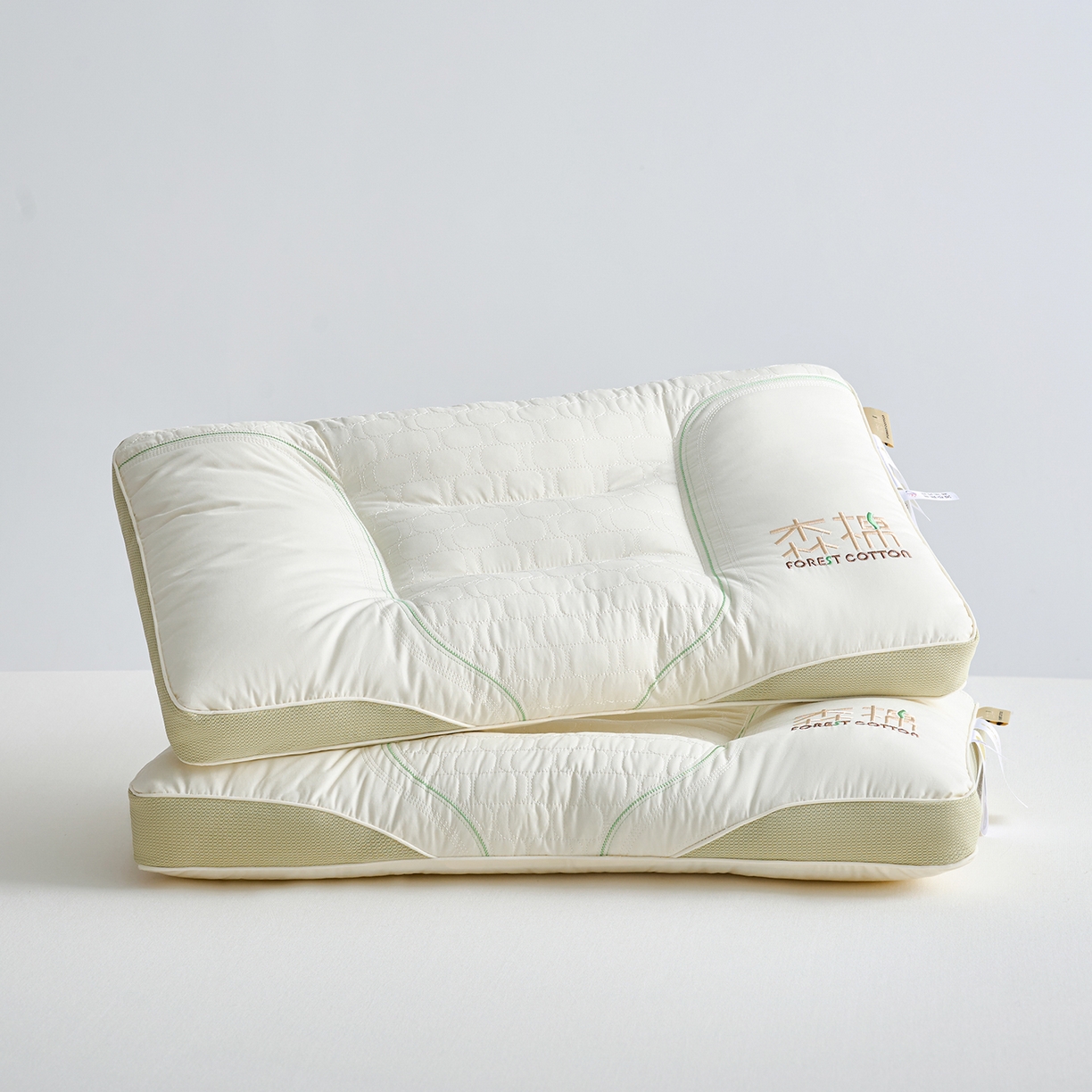 91家纺网 家纺一手货源 找家纺 （总）鼎晟纺 2025新款全棉森棉立体护颈枕枕头枕芯-风格二