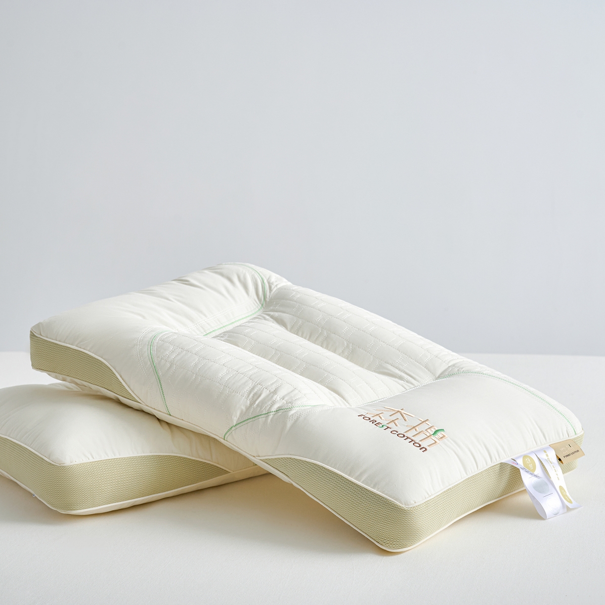 91家纺网 家纺一手货源 找家纺 （总）鼎晟纺 2025新款全棉森棉立体护颈枕枕头枕芯-风格二