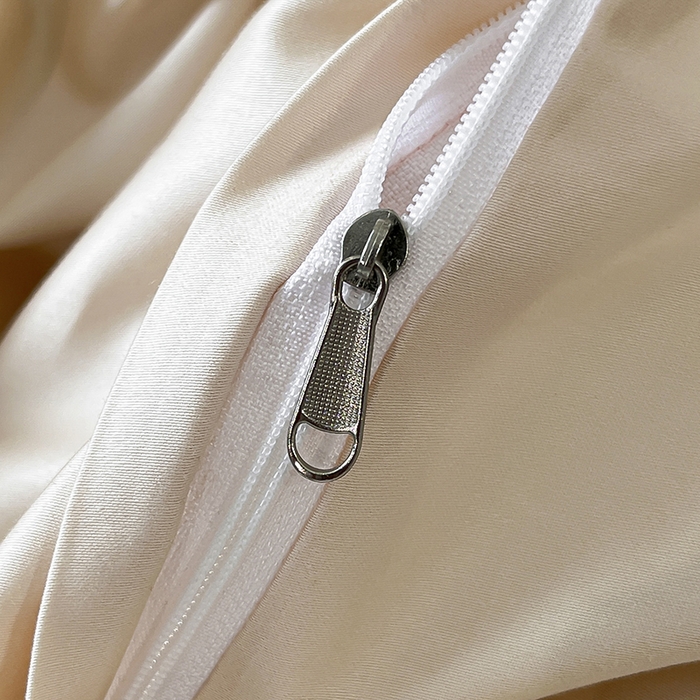 91家纺网 家纺一手货源 找家纺 置顶家纺 2025新款亲肤刺绣四件套-杏运 杏运-白+浅香槟