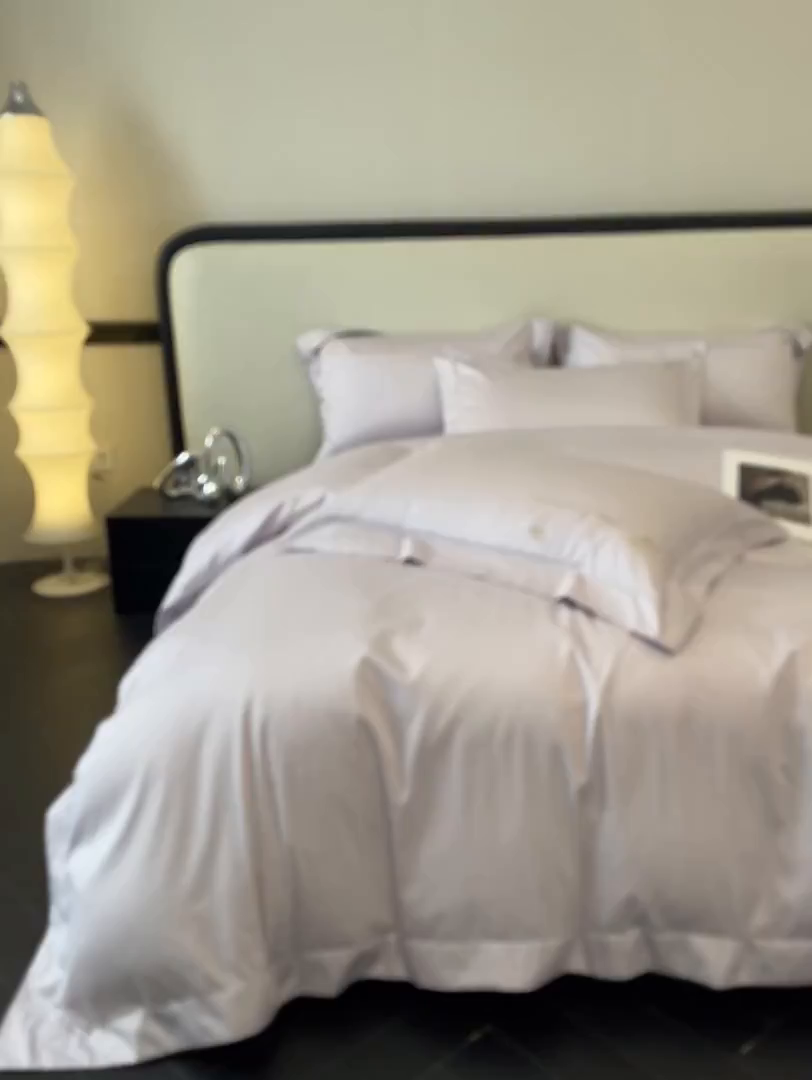 91家纺网 家纺一手货源 找家纺 置顶家纺 2025新款亲肤刺绣四件套-杏运 杏运-香芋紫