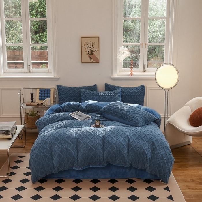 91家纺网 家纺一手货源 找家纺 （总）啊雅家居 2025新款阳离子提花牛奶绒三件套四件套