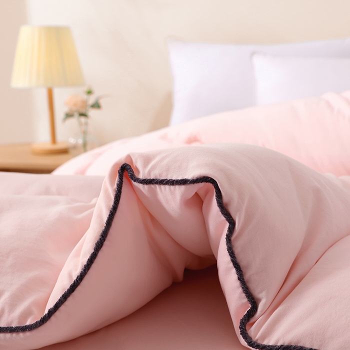 91家纺网 家纺一手货源 找家纺 优布加 2025新款蚕蛹蛋白润肤被 DL-粉色