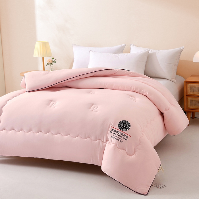 91家纺网 家纺一手货源 找家纺 优布加 2025新款蚕蛹蛋白润肤被 DL-粉色