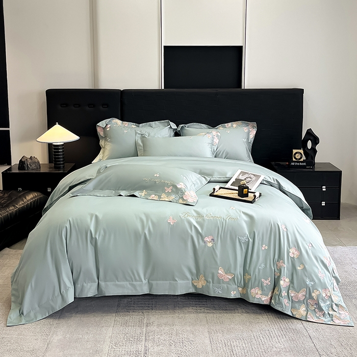 91家纺网 家纺一手货源 找家纺 （总）置顶家纺 2025新款亲肤加厚磨毛刺绣四件套-花不尽