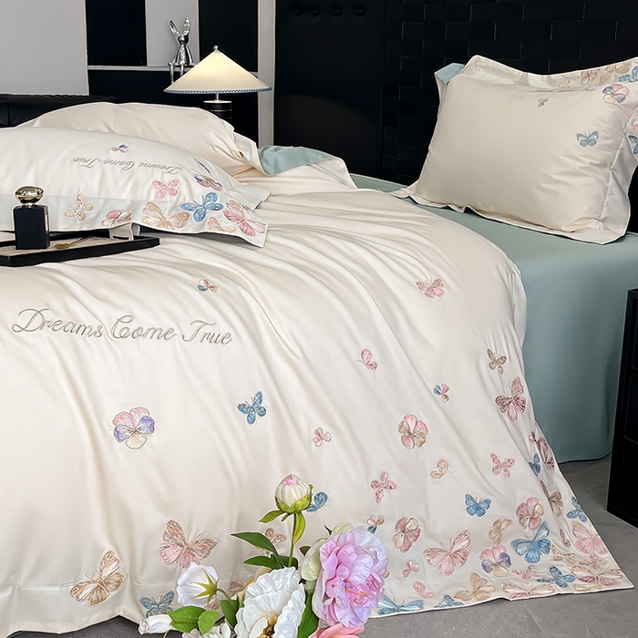 91家纺网 家纺一手货源 找家纺 （总）置顶家纺 2025新款亲肤加厚磨毛刺绣四件套-花不尽