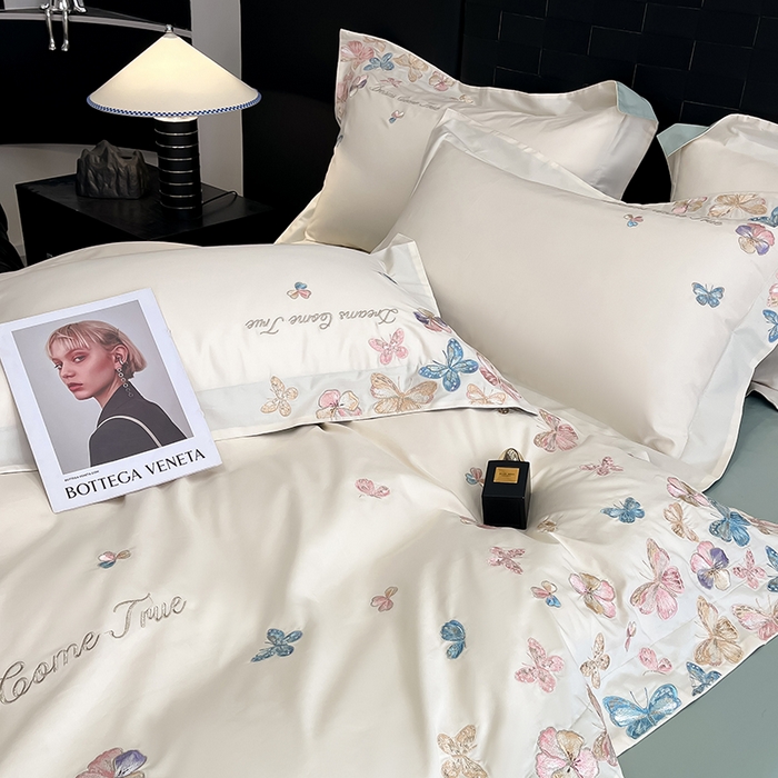 91家纺网 家纺一手货源 找家纺 （总）置顶家纺 2025新款亲肤加厚磨毛刺绣四件套-花不尽