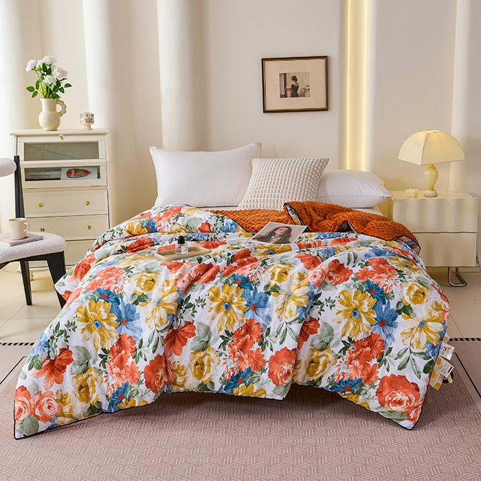 91家纺网 家纺一手货源 找家纺 （总）小鱼儿家纺 2025新款全棉豆豆被冬被纯棉宝宝绒被子安抚豆豆绒春秋被芯轻奢田园风批发一件代发