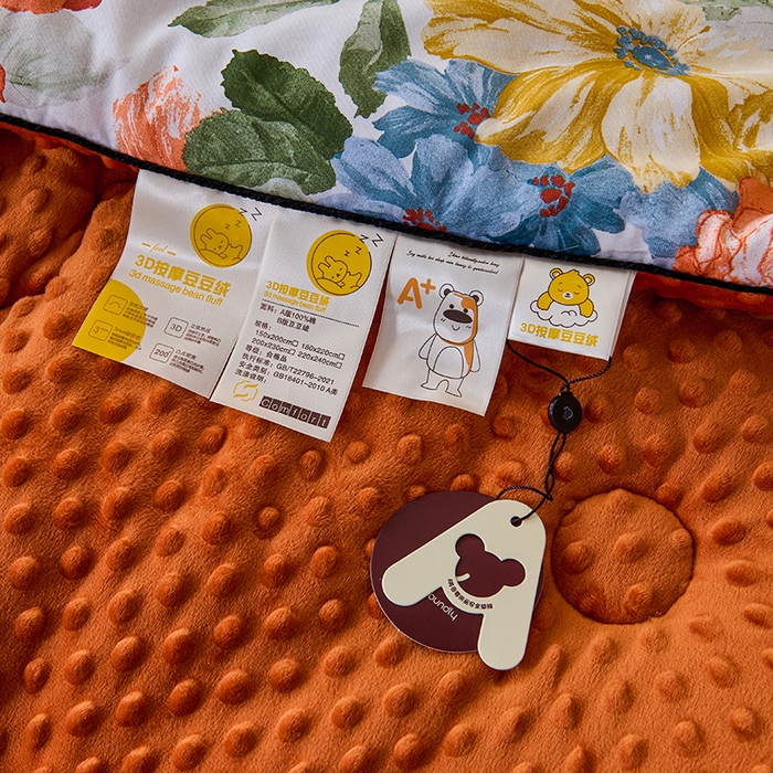 91家纺网 家纺一手货源 找家纺 （总）小鱼儿家纺 2025新款全棉豆豆被冬被纯棉宝宝绒被子安抚豆豆绒春秋被芯轻奢田园风批发一件代发