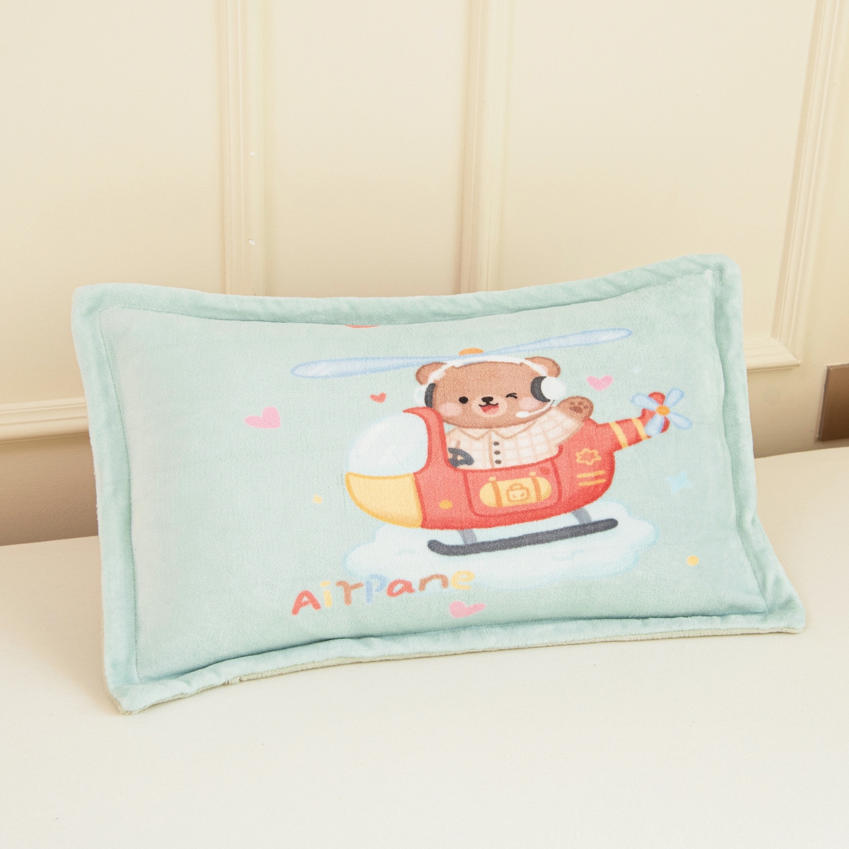 91家纺网 家纺一手货源 找家纺 （总）梵赫 2025新款加厚大版原创数码印花幼儿园儿童枕套