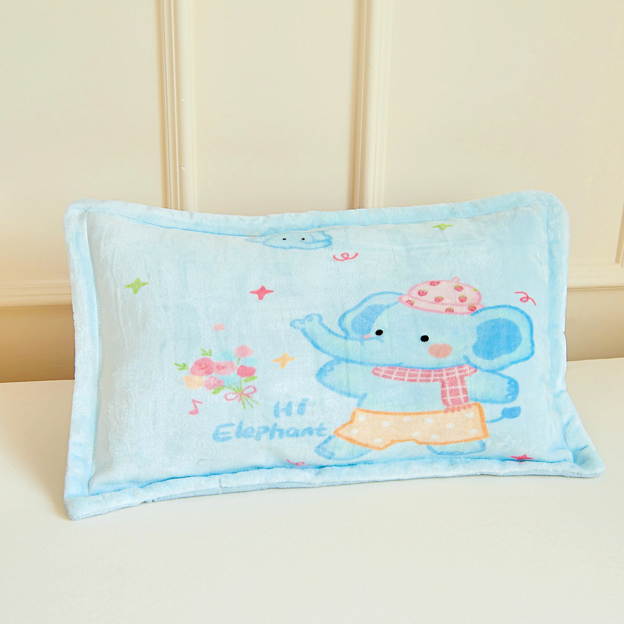 91家纺网 家纺一手货源 找家纺 （总）梵赫 2025新款加厚大版原创数码印花幼儿园儿童枕套