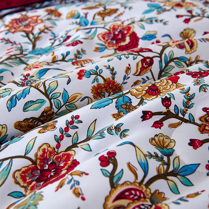 91家纺网 家纺一手货源 找家纺 小鱼儿家纺 2025新款全棉豆豆被冬被被子 花轿百媚-红