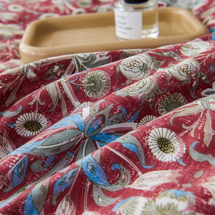 91家纺网 家纺一手货源 找家纺 小鱼儿家纺 2025新款全棉豆豆被冬被被子 曼德拉-红