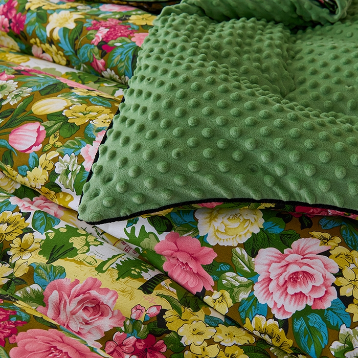 91家纺网 家纺一手货源 找家纺 小鱼儿家纺 2025新款全棉豆豆被冬被被子 莫奈花园