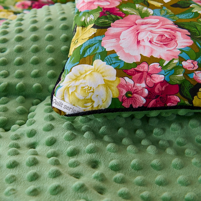 91家纺网 家纺一手货源 找家纺 小鱼儿家纺 2025新款全棉豆豆被冬被被子 莫奈花园