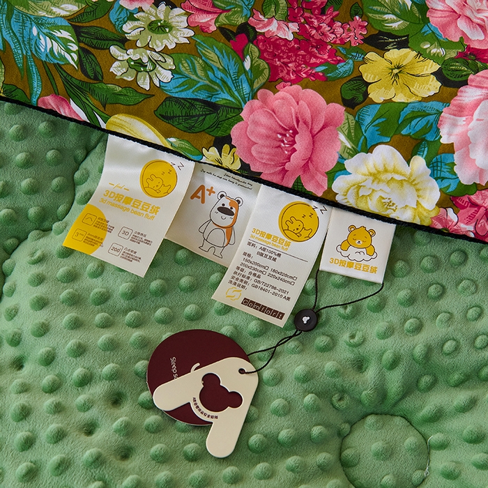 91家纺网 家纺一手货源 找家纺 小鱼儿家纺 2025新款全棉豆豆被冬被被子 莫奈花园