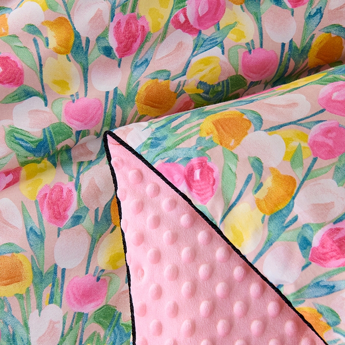 91家纺网 家纺一手货源 找家纺 小鱼儿家纺 2025新款全棉豆豆被冬被被子 郁金香