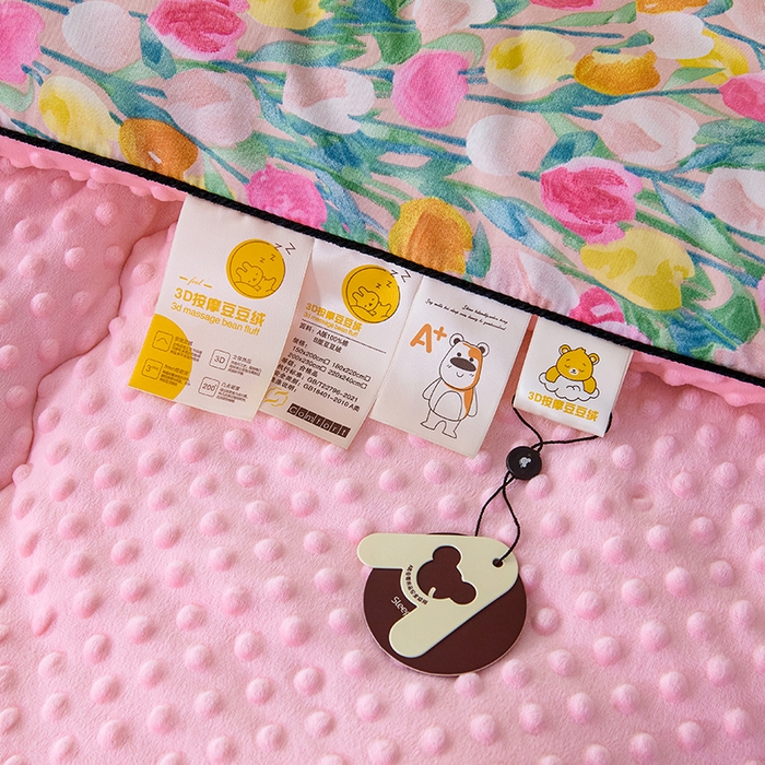 91家纺网 家纺一手货源 找家纺 小鱼儿家纺 2025新款全棉豆豆被冬被被子 郁金香