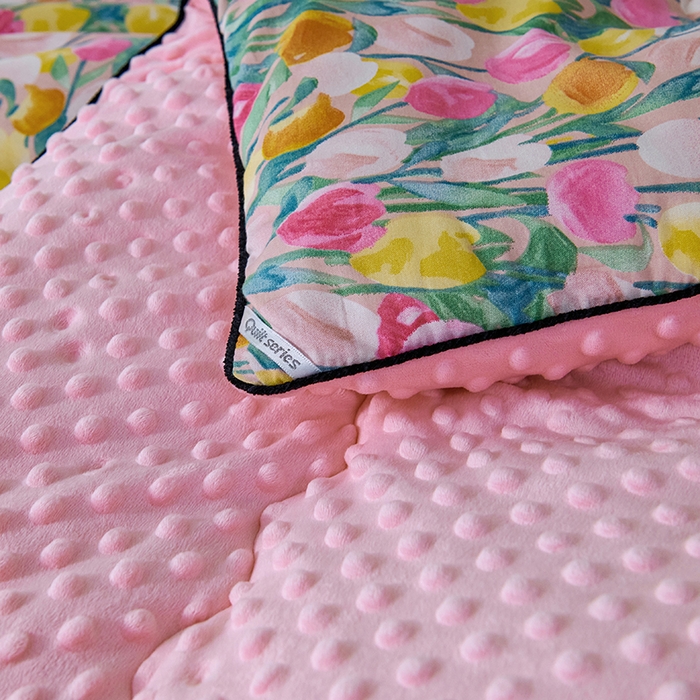 91家纺网 家纺一手货源 找家纺 小鱼儿家纺 2025新款全棉豆豆被冬被被子 郁金香